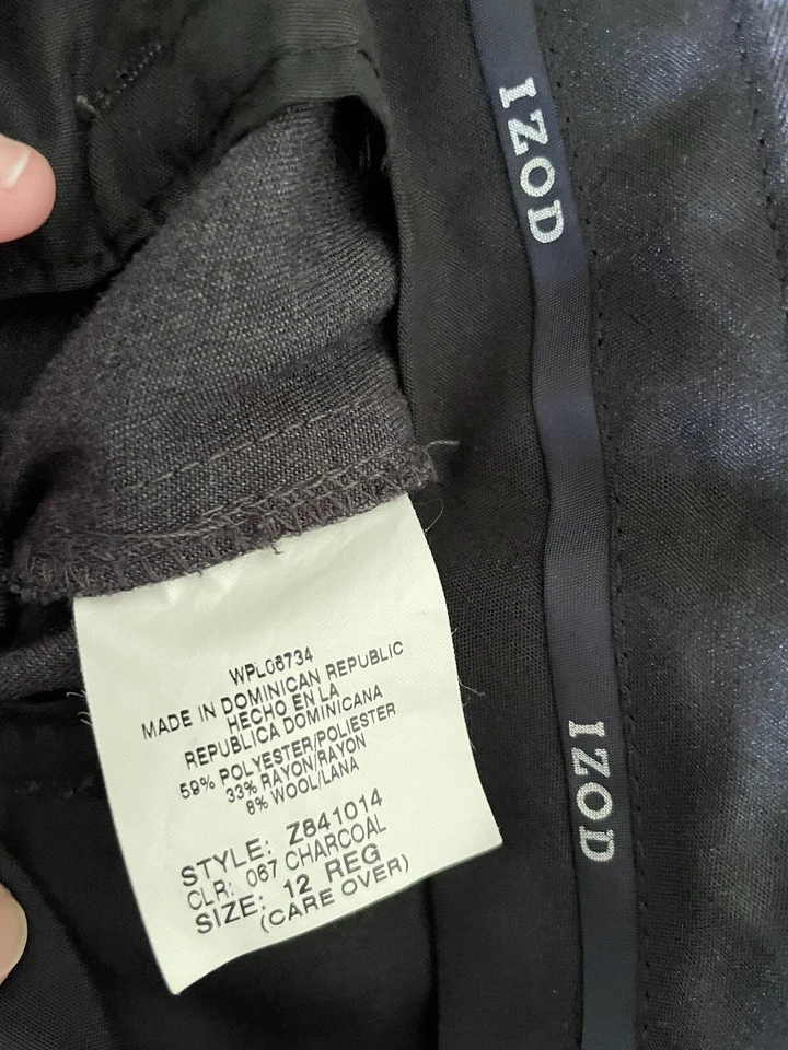 Izod 12码男孩礼服长裤炭灰色 — 第 3/4 张图片