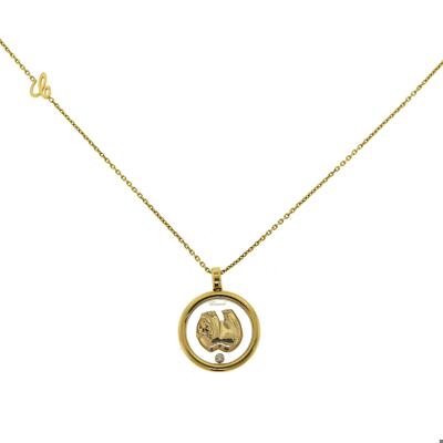 Chopard Animal World 18k Rose Gold Floating Bear Pendant