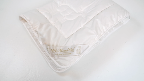 MERINO WOOL NATURA COTBED DUVET QUILT PILLOW SET BABY TODDLER JUNIOR ALL SEASON - Video 1 van 1