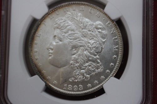 1893 MORGAN DOLLAR ~ NGC UNC DETAILS OBV CLEANED