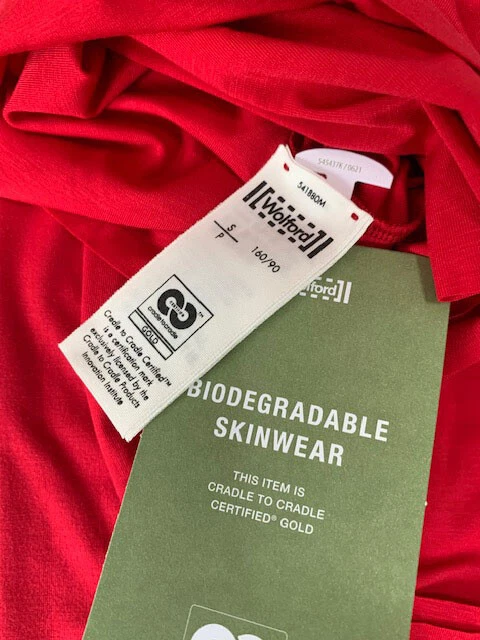 AURORA PURE JERSEY TOP RED RUBINO WOLFORD SIZE S NEW BOXED RARE CHRISTMAS  - Image 3 of 4