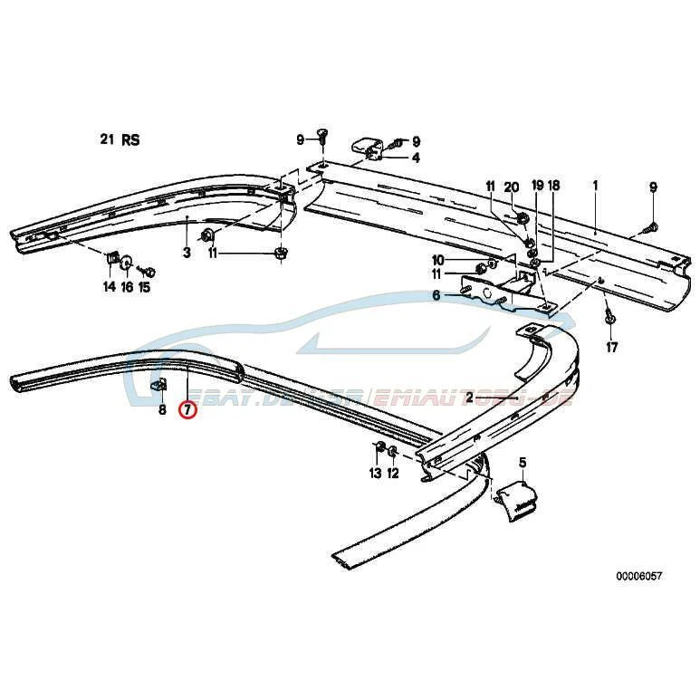 Original BMW 51121886695 - Gummileiste hinten 6er | eBay