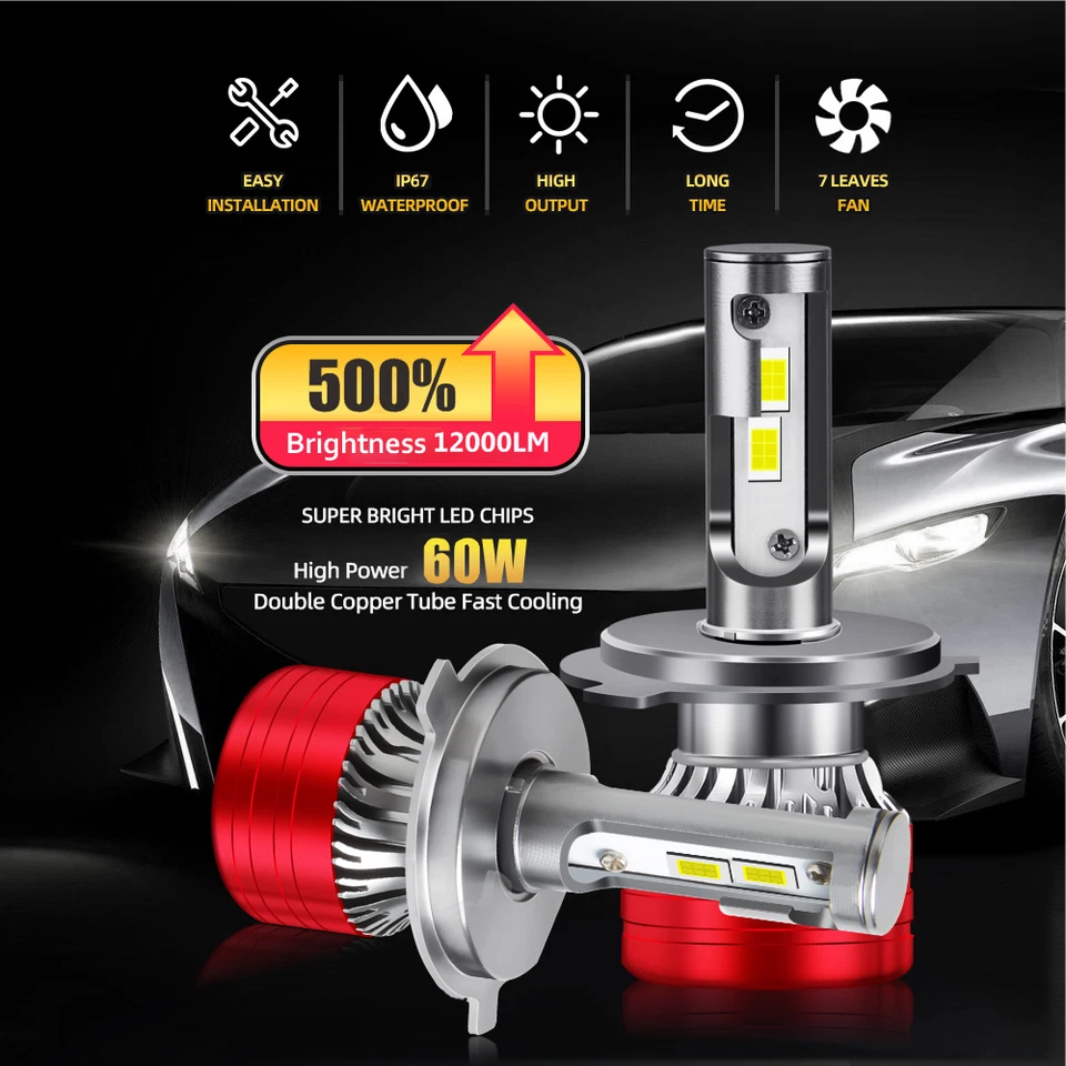 H4 LED Headlight Bulb Conversion Kit for Hino 145 165 185 258 268 338 - Image 2 of 4