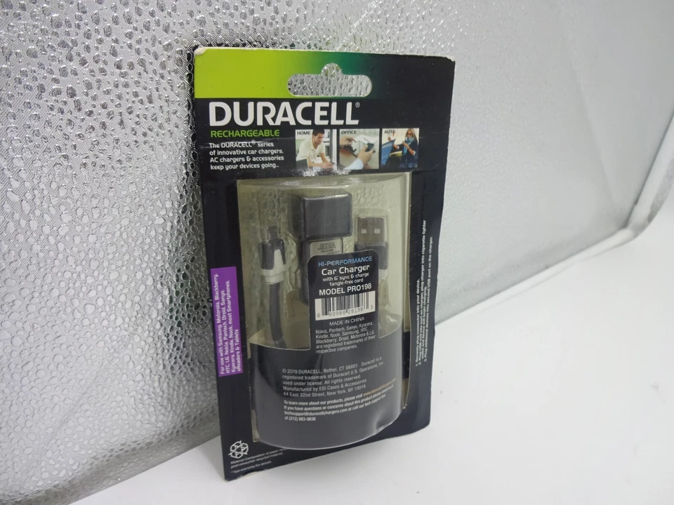 Duracell PRO198 3.1 Amp Dual USB Car Charger With Micro USB Cable New Sealed (LY - Image 2 of 3