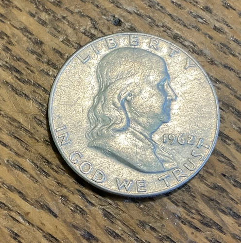 1962 D Franklin 90% Silver Half Dollar - Error Sunburst