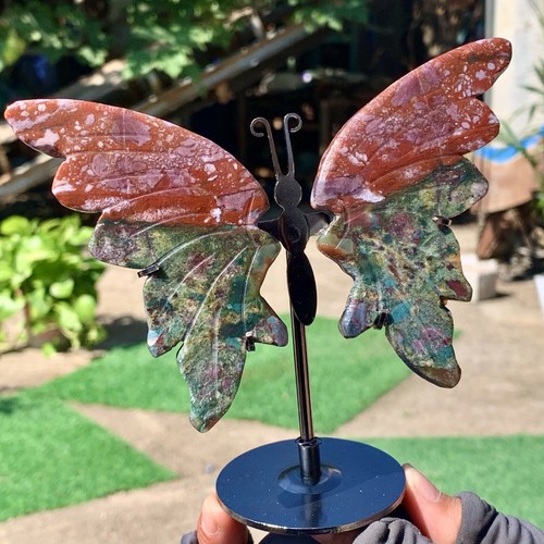 125G Natural Ocean Jade Quartz Hand Carved Wings Elf Specimen - 第 6/20 張圖片