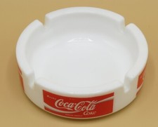 BUVEZ Coca-Cola white/silver wave 1990s Round white Glass made in France