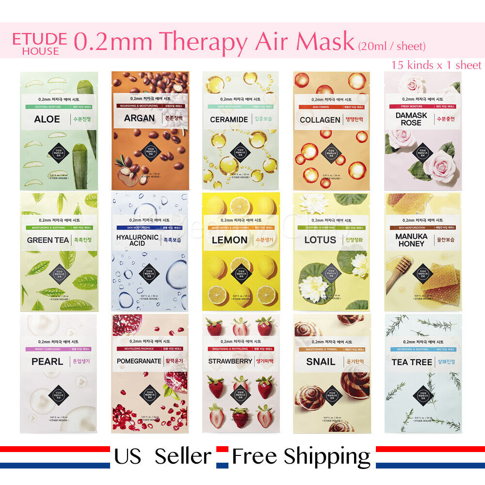 Etude House 0.2 Therapy Air Mask 20ml / Random 15 sheets [ US Seller ]