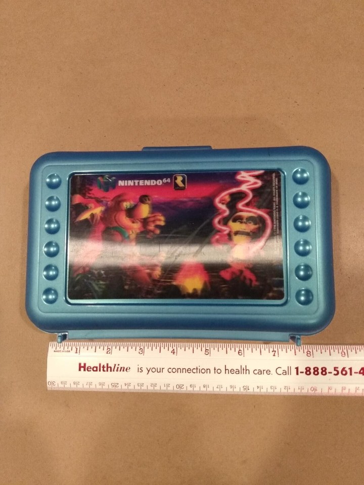 Vintage 1998 BanjoKazooie N64 Blue Plastic Pencil Case Box Banjo