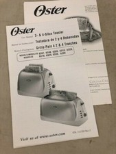 Tostadora Oster 2 y 4 rebanadas manual de usuario, modelos 6307 6308 6309 6310 6328 6319 6329