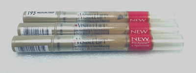 (3) L'Oreal VISIBLE LIFT UNDER EYE CONCEALER- #195 MEDIUM/DEEP **RARE