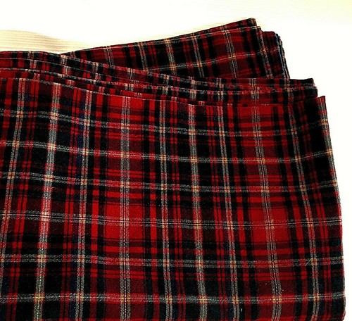 Park Designs Cotton Table Cloth Red Green Plaid Kitchen Dining 75" x 54" Vintage - Picture 4 of 7