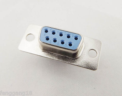 DB9 D-SUB 9 Pin RS232 Serial Female Jack Socket PCB Solder Type Connector PC Use