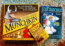 Munchkin Deluxe Board Game, Star Munchkin and Munchkin Zombies 4 - Steve Jackson