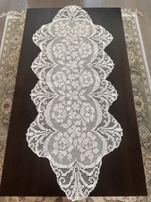 VTG Tablecloth/ Table runner/ Dresser scarf Lace Cotton 49.5  x 21  