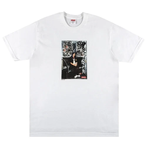 Tee shirt rose femme Supreme FW21 coton blanc taille moyenne streetwear fabriqué aux États Unis