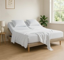 4 Piece Flex Head King Sheet Set, Top 34 Inch Split Sheets for Sleep Number A...