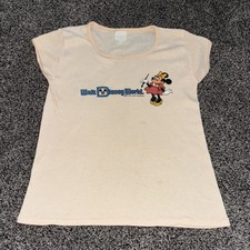 Vintage Walt Disney World 1978 Girls Youth Size 12-14 Minnie Shirt Light Marks