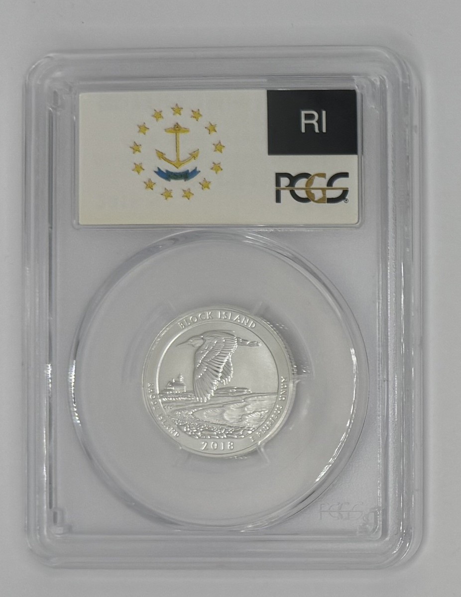 PCGS PR70 2018-S Block Island NP Silver Reverse Proof Quarter | eBay