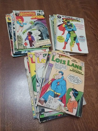 Lot 40 Vintage DC Comics Superman Lois Lane Jimmy Action SuperGirl Adventures