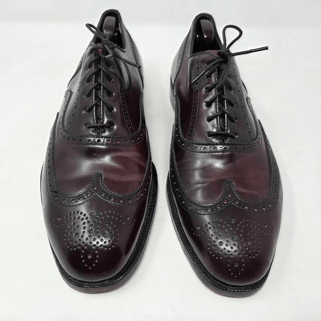 FOOTJOY SHELL CORDOVAN WINGTIP BROGUE MEDALLION TOE MENS  display picture 1