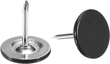 uxcell 50Pcs Upholstery Tacks, 11mmx13mm Flat Head Decorative Furniture Black