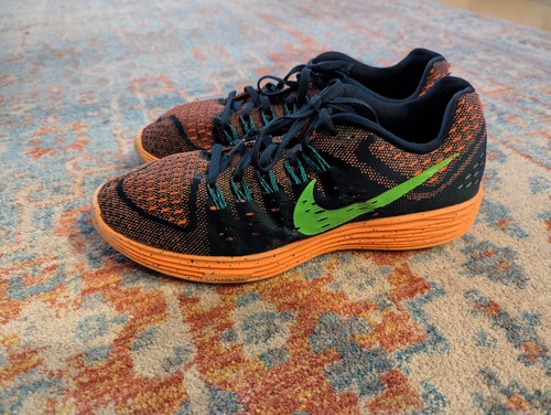 NIKE LUNARTEMPO Men's 10 Dark Obsidian Voltage Green Running Shoes 705461-404 - Picture 6 of 10