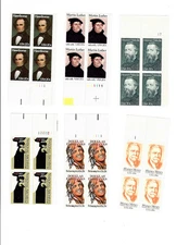 STAMPS ; SET OF 6 ' 20CENT,PLATE BLOCK OF PERSONALITIES ' SEE PIC