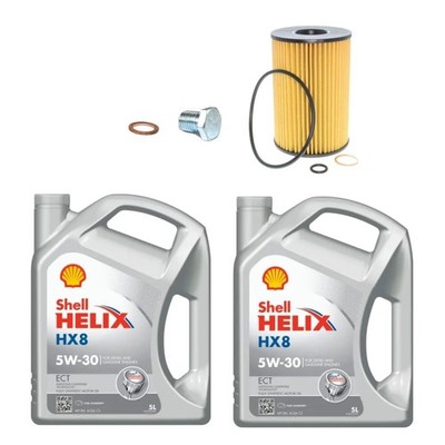 10L SHELL HELIX HX8 5W30 OIL FILTER SERVICE KIT FOR BMW M5 F10 4.4 2011-2017