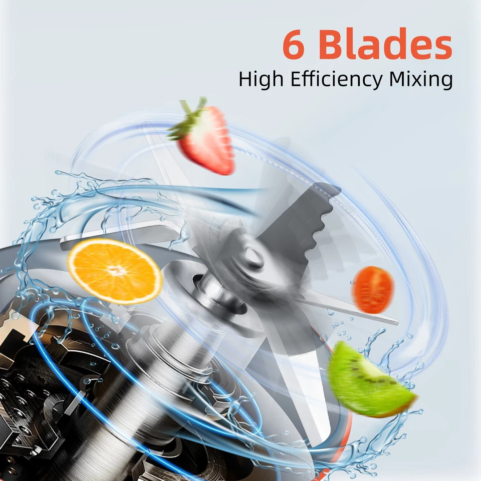 Frullatore Alimentare  Frullatore Frutta Spremiagrumi Macinacaffè 1800W 2L - Immagine 4 di 4
