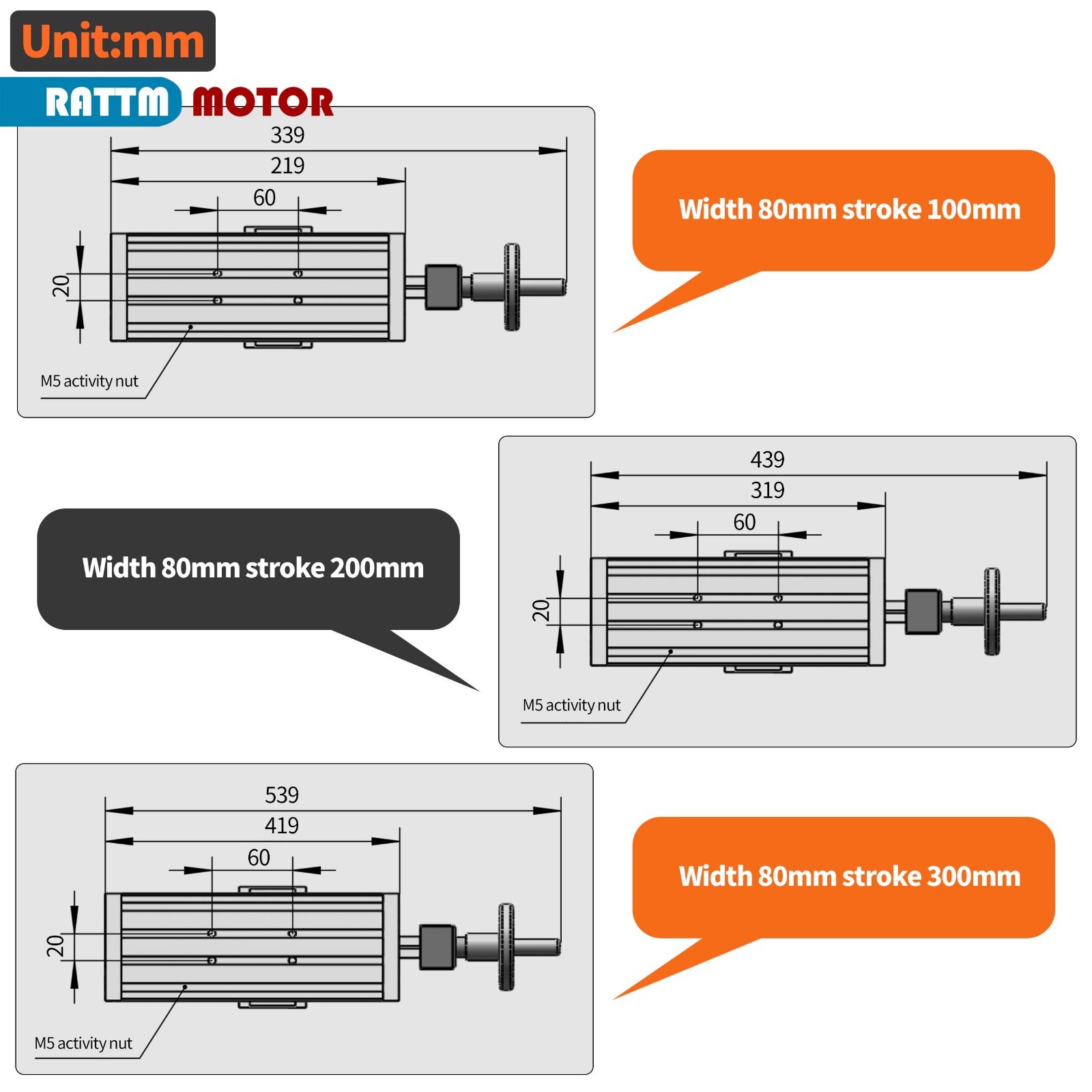 CN SHIP】Linear Actuator MBX80-300mm Munual Linear Slide Table+Digital Readout