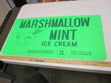 Baskin Robbins ice cream 1969 store poster sign MARSHMALLOW MINT X