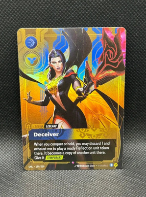 LeBlanc - Deceiver UNL 199/219 Rare Unleashed Riftbound - IN HAND