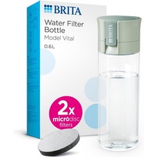 Brita Fill & Go Water Filter Bottle Light Green With 2 MicroDiscs 600ml -1052263