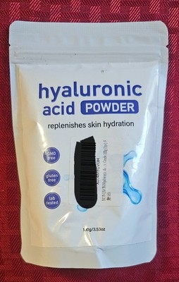 *LOT OF 2* Hyaluronic Acid Powder, 100 grams, Mask, Serum