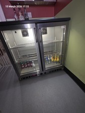 GAMKO 2 DOOR UNDERCOUNTER DRINKS BAR FRIDGE FOR CANS & BOTTLES.