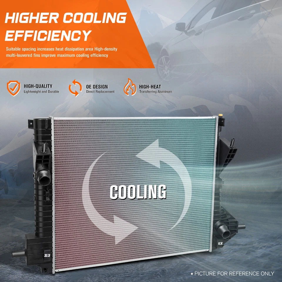 Алюминиевый радиатор для 08–16 Ford F250-F550 Superduty 5,4 л/6,2 л/6,8 л AT DPI-13231 - Изображение 2 из 4