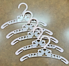 Vintage Baby Children  s Clothes Hangers Pink Bunnies - Lot of 5
