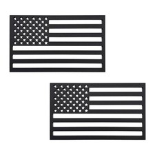 2 PCS Metal American Flag Emblem Decal, 5  3 Inch USA Flag Auto Body Stick