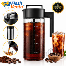 Cold Brew Coffee Maker Pitcher with Filter Iced Coffee Tea Infuser, Glass Cara