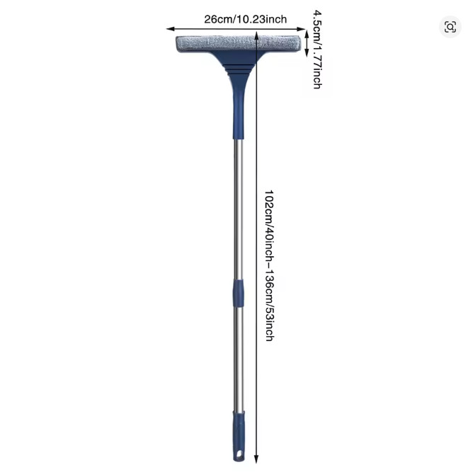 Anti-Slip Soft Rubber Window Glass Cleaner Scraper Household Tool