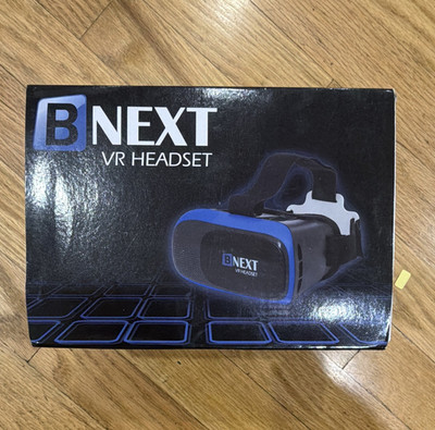 Bnext Smartphone VR Headset 101° FOV Fits Up to 6.3in Phone Black/Blue + Kit