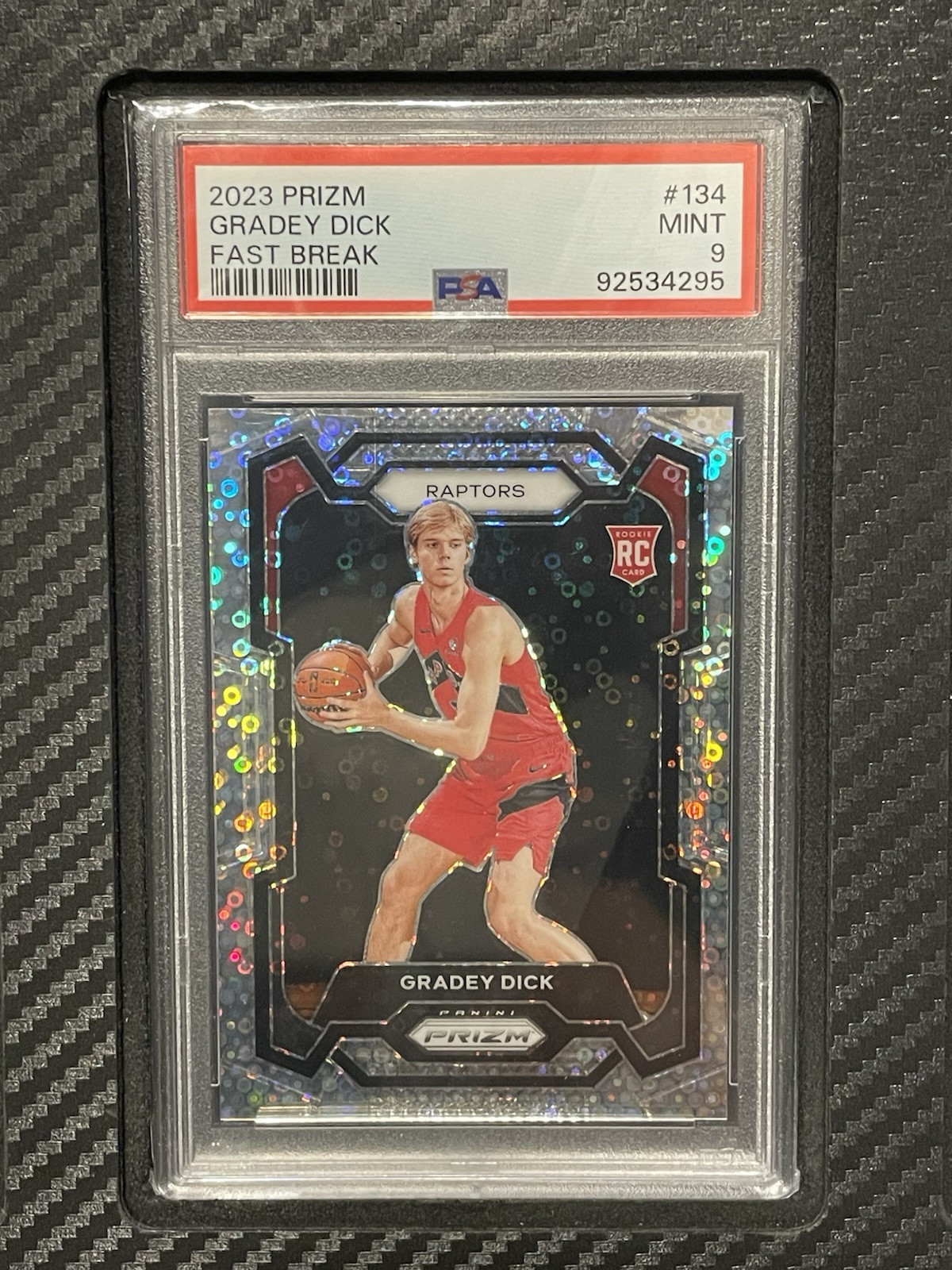 2023 PSA 9 Gradey Dick RC #134 Fast Break 2023-2024 Panini Prizm NBA Basketball
