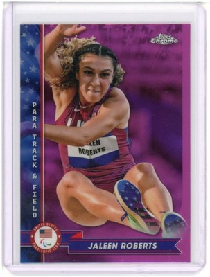 2024 TOPPS CHROME US OLYMPIC HOPEFULS PINK REFRACTOR JALEEN ROBERTS #4