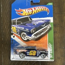 Hot Wheels T-HUNT '57 Chevy 1:64 Blue Diecast Car Unopened Box (2011)