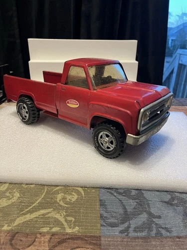 Vintage Tonka Red Dodge Pickup Truck Pressed Steel