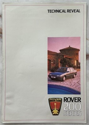 ROVER 200 Series  Sales Staff Technical Reveal Brochure For 1985