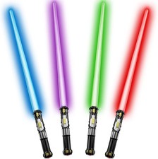 LED Sword Toy 4 Pack Light Sabers