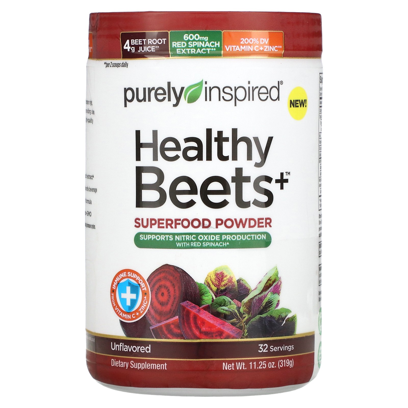 Healthy Beets+ Superfood Powder, без вкуса, 11,25 унций (319 г)