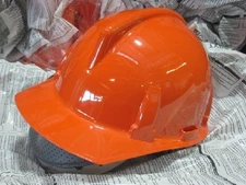 MSA TOPGARD HTE HARD HAT, ORANGE, ANSI Z89.1, 2003, CLASS E (NEW)